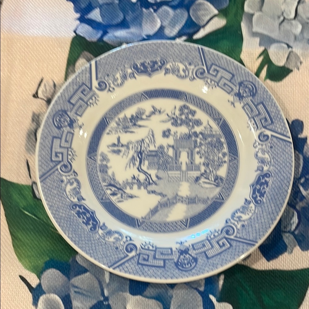 Blue and White Porcelain Plate